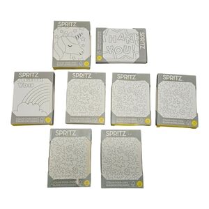 Lot Of 8- 10 Pack Spritz Color Your Own Blank Notecards & Envelopes